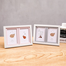 韩版连体相框摆台婚纱照宝宝影楼挂墙6寸7寸照片组合文艺像框画框