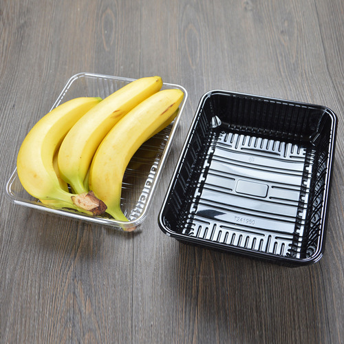 Petunia disposable plate pet plastic fresh food tray thickened supermarket fruit and vegetable packaging plate durian box 100 pieces