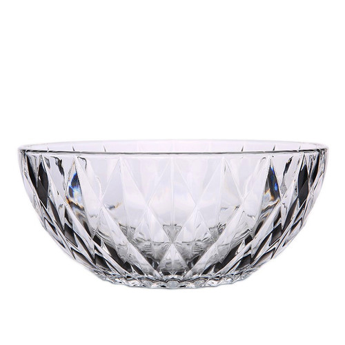 Set of 2 Glass Bowls Diamond Bowl Crystal Bowl Glass Salad Bowl Four-Piece Set Six-Piece Bowl Set Gift Wholesale