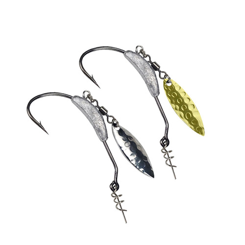 Nude color with lead Luya wide belly crank hook sequin Luya sea fishing Luya soft bait hook crank hook plus lead and sequins