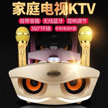貓頭鷹SD-306家庭音响麦克风猫头鹰无线蓝牙麦克风电视KTV音响k歌