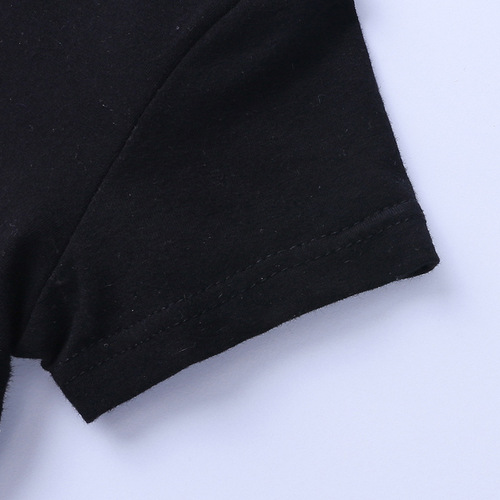 Girls Dress Summer Korean Cartoon Cotton Skirt Girls Solid Color Short Sleeve Children's Dress Children's Casual Skirt