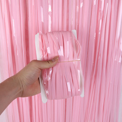 Factory Direct Sale 1*2 Meter Macaron Rain Ribbon Curtain Birthday Background Wall Decoration Party Decorative Supplies Rain Ribbon Door Curtain