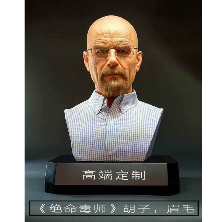 Breaking Bad Simulation Beard Series Character Avatar Imitation Beard Eyebrow Hand-Woven Craft Wig Factory Direct Sales