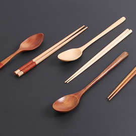 日式便携式筷子勺子套装户外旅行上班族携带餐具礼品