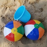 Надувной пляжный радужный воздушный шар, шесть цветов