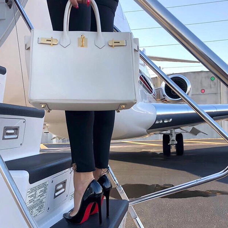 2023 nueva primera capa de piel de vaca patrón de Litchi bolsa de platino patrón de cocodrilo bolso de las mujeres hombro portátil crossbody Kelly bolso de mano