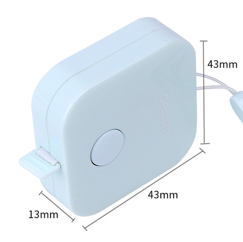 Deli 79650 leather tape measure 1.5m*7.5mm soft ruler candy color mini tape measure clothing cutting tool