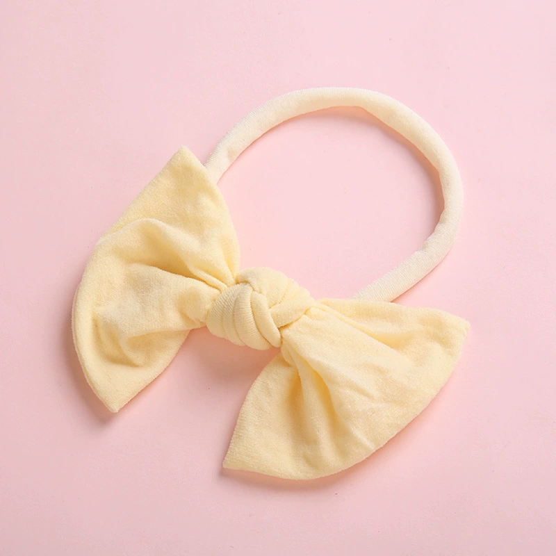 Children's headband with bow for early age, nylon hair accessory for photo sessions, European style