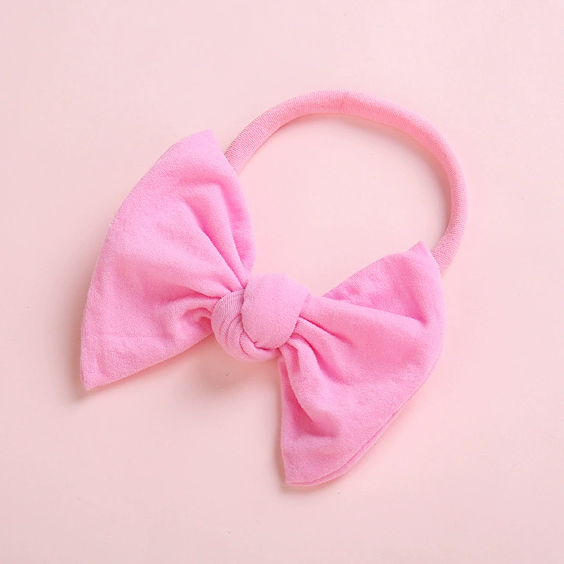 Children's headband with bow for early age, nylon hair accessory for photo sessions, European style
