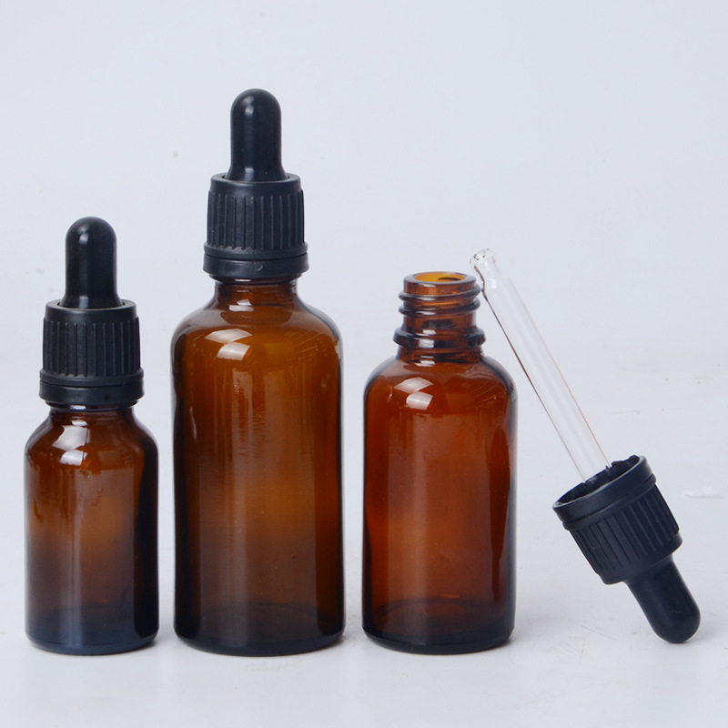 Suministre la botella de aceite esencial de 5ml 100mL Brown en la botella de empaquetado cosmética del aceite esencial de la botella de aceite esencial de la acción