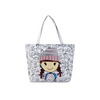 Shopping bag, capacious cartoon shoulder bag, wholesale