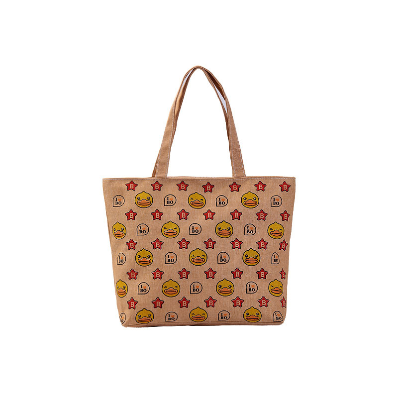 Nicho transfronterizo bolsa de lona casual de compras bolsa de mujer de gran capacidad bolsa de lona de mujer bolso impreso al por mayor