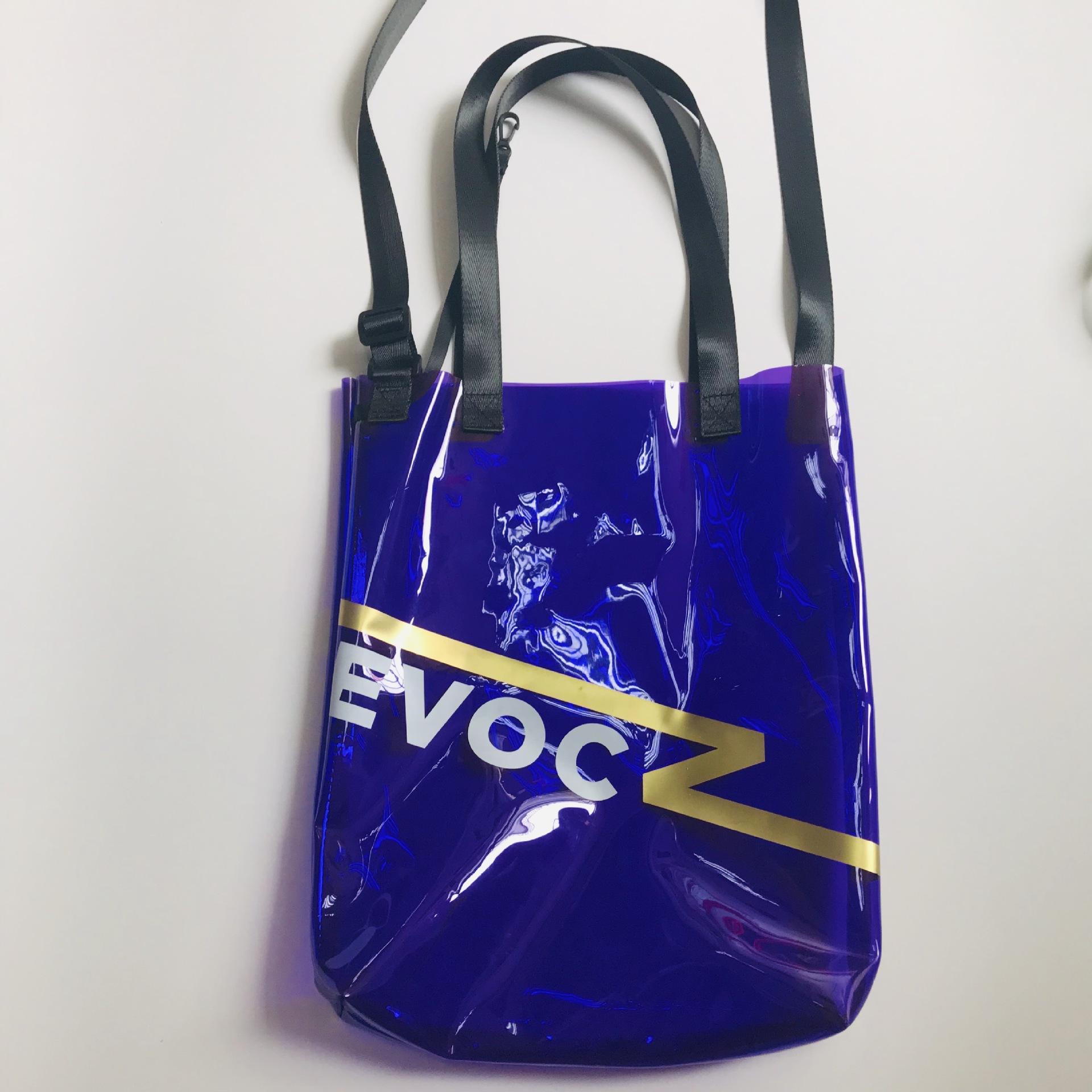厂家直供有色pvc手提袋 单肩包tpu背心透明袋可印刷logo