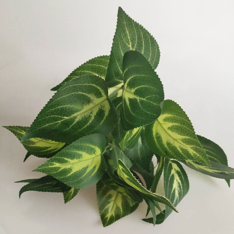 Flor de simulación al por mayor 9 hojas de monstera de simulación verde sobre pegamento Monstera simulación de pared de plantas flor de simulación