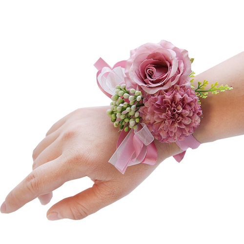 Eternal Angel Wedding Supplies D764 Chinese Style Wedding Bride Bridesmaid Silk Artificial Flower Wrist Flower