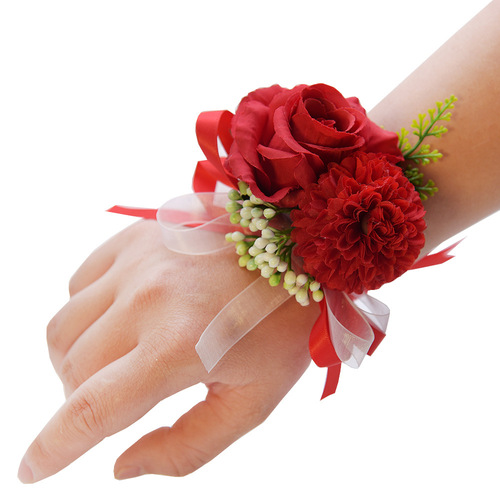 Eternal Angel Wedding Supplies D764 Chinese Style Wedding Bride Bridesmaid Silk Artificial Flower Wrist Flower