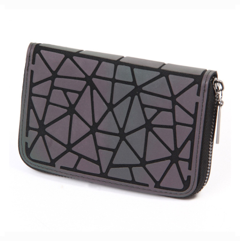 Special Clearance Women's Coin Purse Geometric Colorful Small Card Holder Wallet Short Zipper Coin Bag Clutch H186