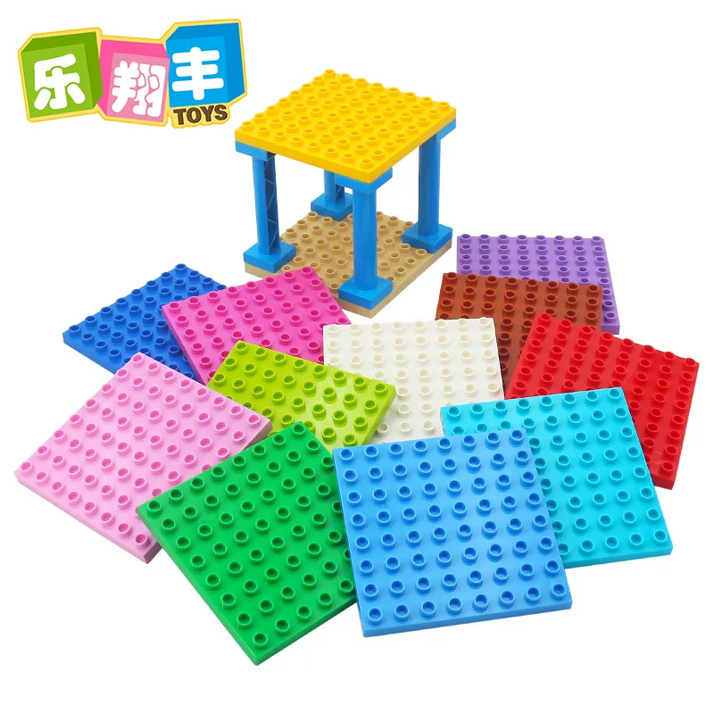 Double-sided constructor, bottom plate, plastic toy with accessories, wholesale, 8pcs