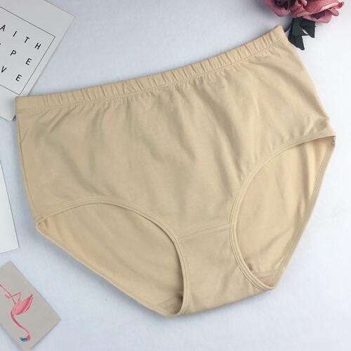 Wholesale large size soft and comfortable women's underwear, cotton middle-aged and elderly simple mother's briefs factory direct sale