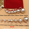 Matte glossy small small bell with accessories, accessory, pendant, wholesale, silver 990 sample, 925 sample silver, handmade