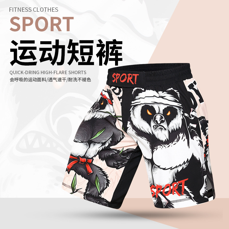 19 New Style Fighting Training Competition Shorts Comprehensive Fighting Pants Sports Gym Jiu-Jitsu Sanda Men's Shorts