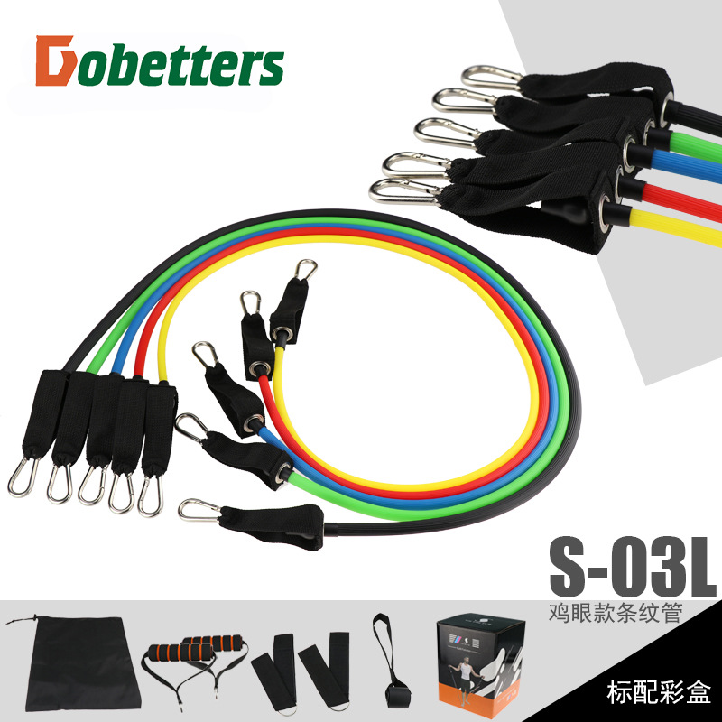 11 piezas de tensión dispositivo de tensión cuerda de la función de fitness dispositivo de tensión traje de entrenamiento muscular cinturón elástico traje al por mayor