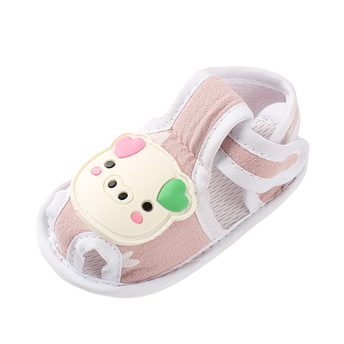 Baby sandals summer new cartoon first step shoes little pig soft sole baby learning to walk children's shoes batch 140