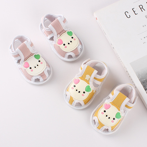 Baby sandals summer new cartoon first step shoes little pig soft sole baby learning to walk children's shoes batch 140