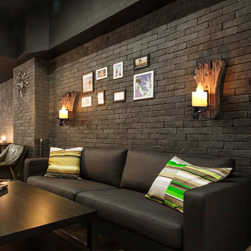 Americano retro boatwood lámpara de pared restaurante cafetería lámparas loft industrial estilo creativo bar pasillo lámpara nostálgica
