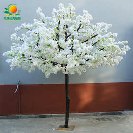 天昆仿真樱花树桃花树婚庆商场酒店节日装饰仿真花树白色假樱花树