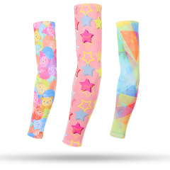 Children's cartoon ice silk sleeves sun protection and UV protection ice sleeve arm guards summer sun protection sleeves for boys and girls arm sleeves