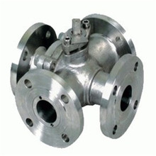 Q46F-16C 四通法兰球阀 软密封手动四通球阀