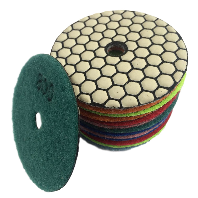 易光 3寸金刚石干磨片 花岗岩大理石干抛片 石材打磨片抛光片80MM