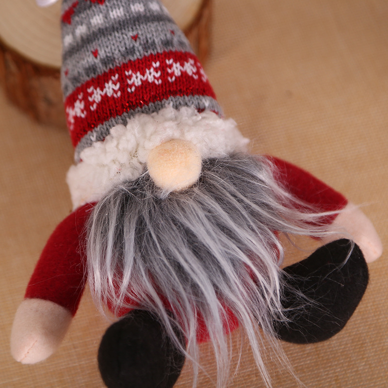 Navidad suministros de decoración creativa sentado bosque muñeca colgante de árbol de Navidad mini muñeca colgando piezas