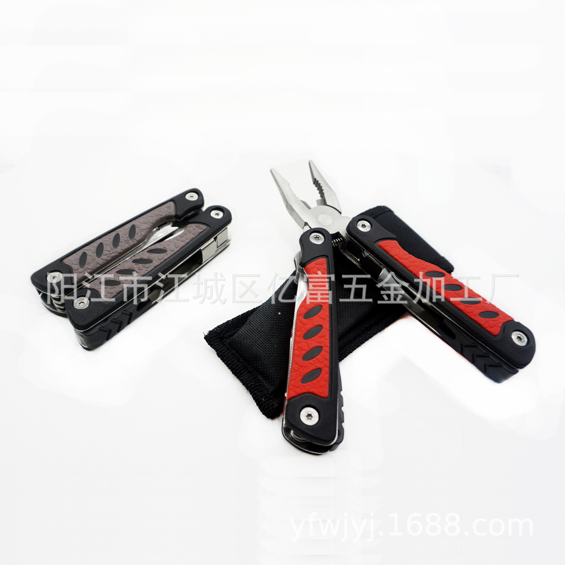 供应橡塑手柄钳多功能折叠钳多用途户外野营便捷钳五金工具