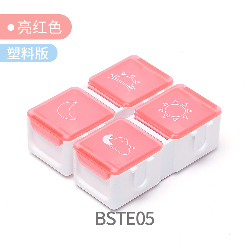 Caja de medicamentos de subpaquete de subcuadrícula portátil, recordatorio de sincronización inteligente, caja de medicamentos electrónicos, caja de almacenamiento de píldoras de tabletas de medicamentos