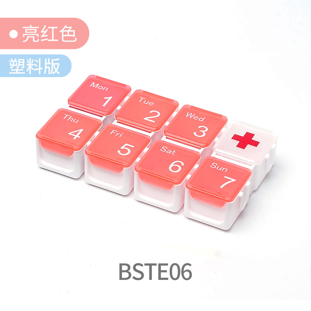 Caja de medicamentos de subpaquete de subcuadrícula portátil, recordatorio de sincronización inteligente, caja de medicamentos electrónicos, caja de almacenamiento de píldoras de tabletas de medicamentos