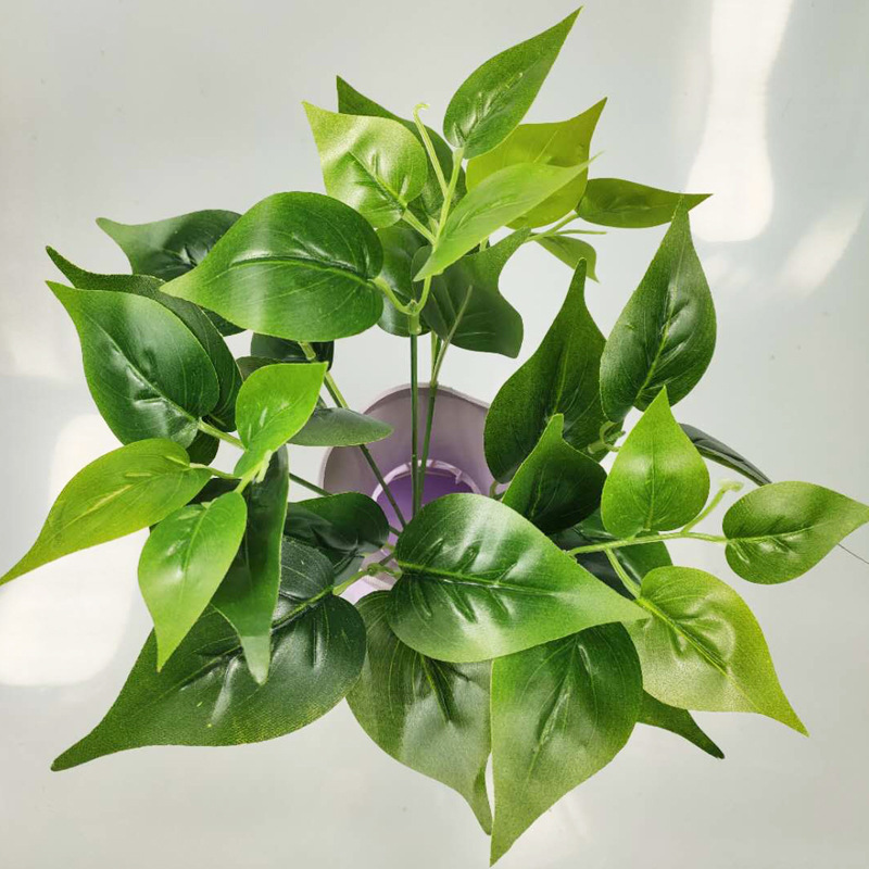 Flor de simulación al por mayor 9 hojas de monstera de simulación verde sobre pegamento Monstera simulación de pared de plantas flor de simulación