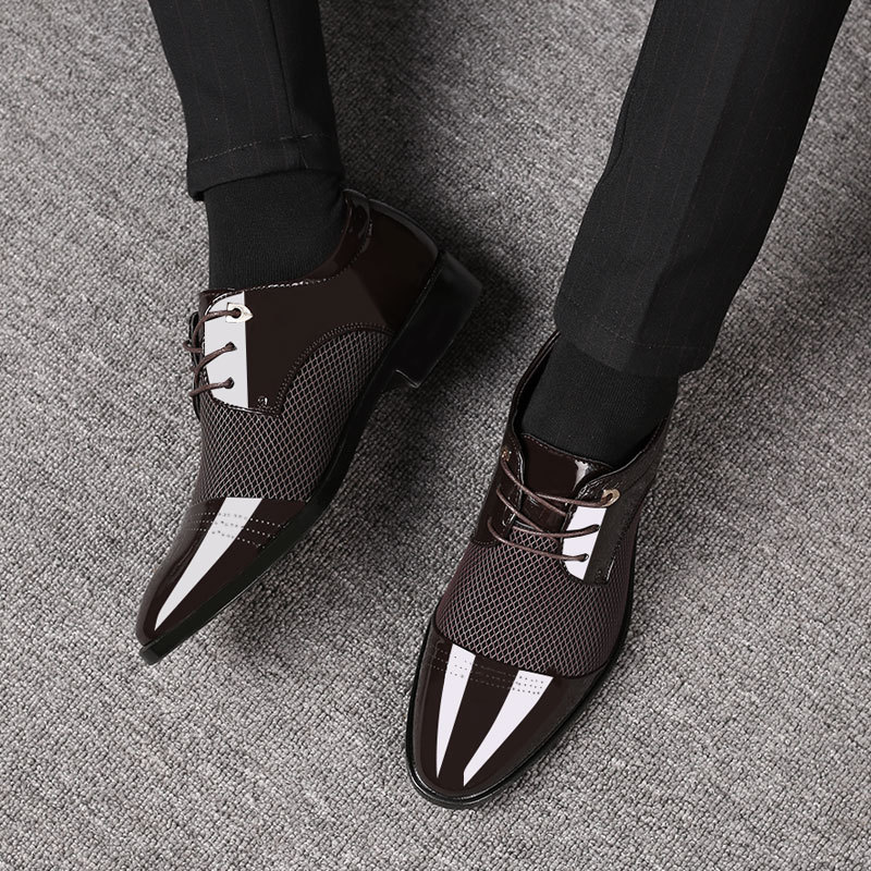 Men's Shoes Summer 2024 New Leather Shoes Men's Business Formal Shoes Men's Casual Shoes Versatile Wedding Shoes Dropshipping