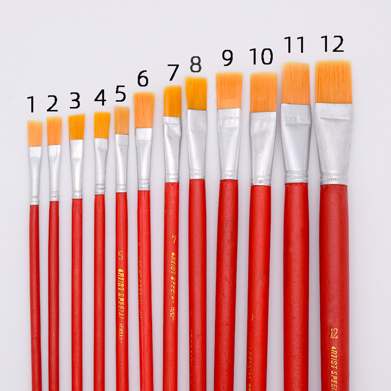 Wholesale Red Rod Oil Brush Nylon Gourmet Chalk Watercolor Acrylic Brush Pickup Pickup Paint Tool Brush Painting Brush Wholesale Red Rod Oil Brush Nylon Gourmet Chalk Watercolor Acrylic Brush Pickup Pickup Paint Tool Brush Painting Brush