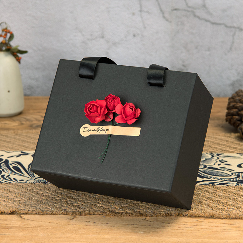 Factory direct gift box gift box cowhide gift box paper box portable drawer box lipstick packaging box perfume box