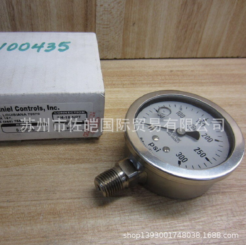 英国McDaniel品牌原装K9G型号压力表 0-300PSI不锈钢表
