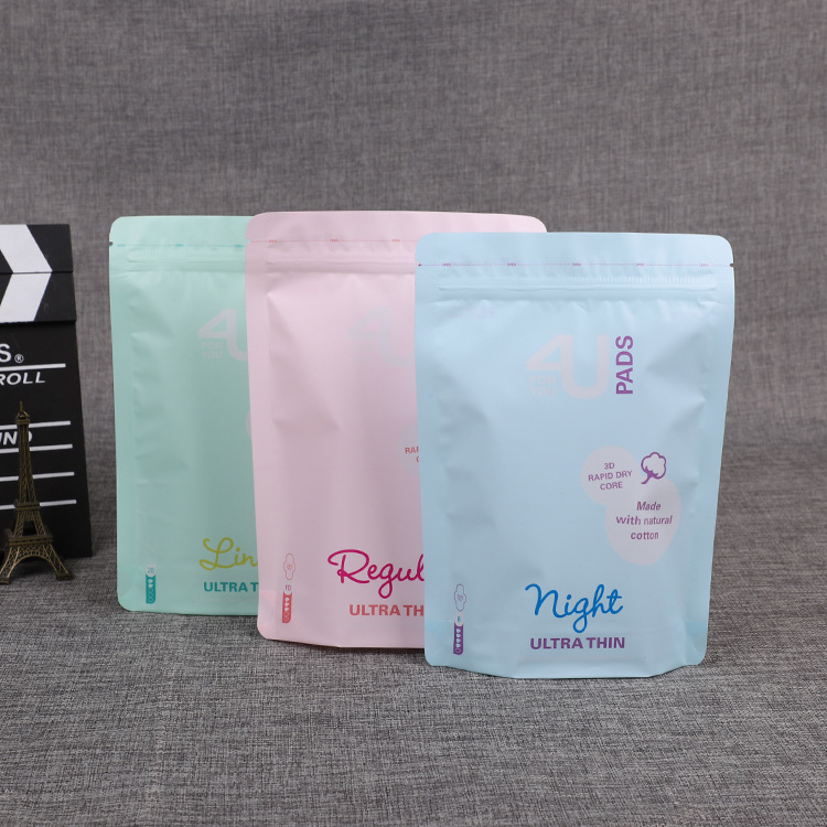 新款三色自立自封袋彩印易撕口塑料包装袋镀铝食品食品级