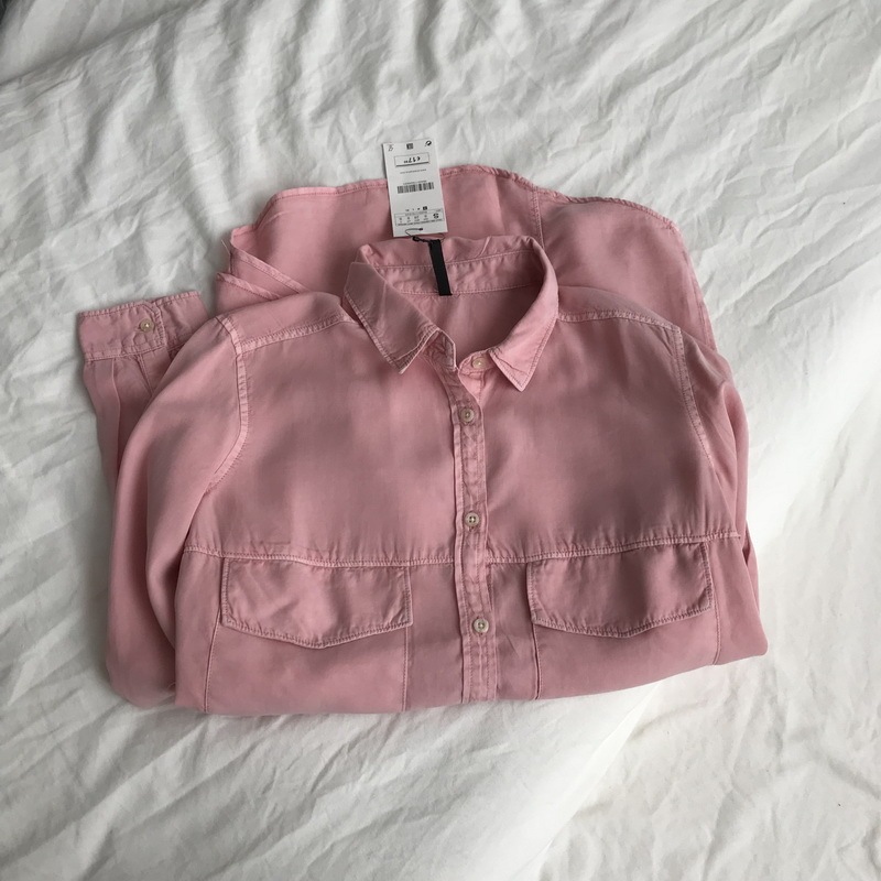Fairy Powder Shirt Worth Starting with Tencel Denim Pink Shirt Student Loose Shirt Summer and Autumn European and American Top