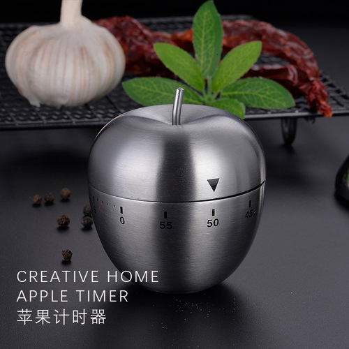 Cross-border stainless steel timer student time management reminder kitchen mechanical timer creative countdown timer