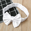 Children's summer hairgrip sleevless with bow, headband, skirt, set, brand dress, European style, children's clothing