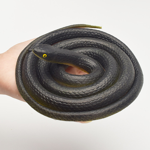 Simulated snake toy, 80cm soft plastic fake snake, trick and scary cobra, crew props, field snake factory direct sale