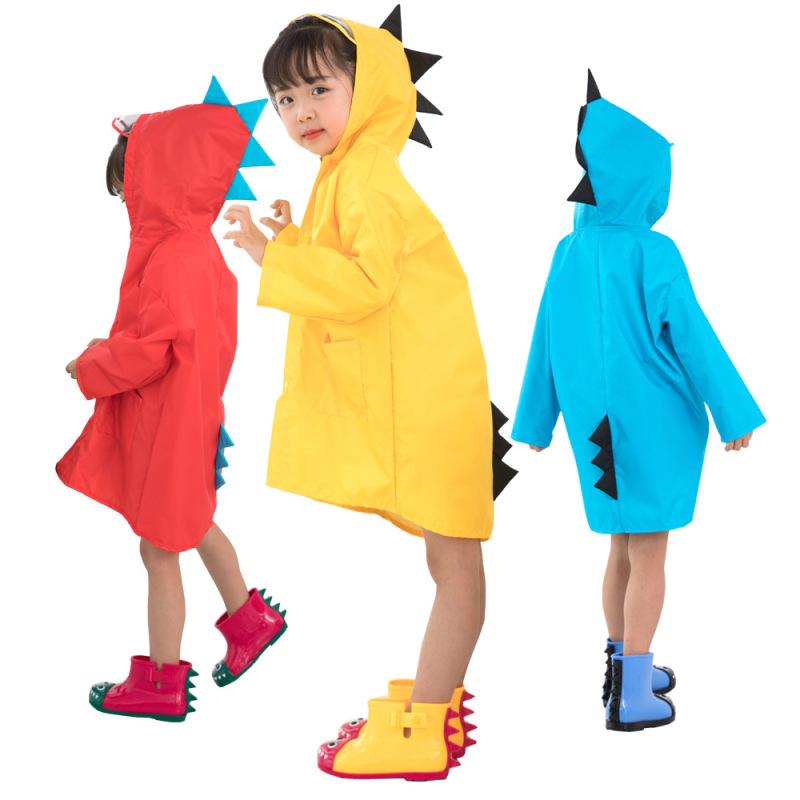 Baby children's creative raincoat boys and girls kindergarten students Children's poncho Spring and Autumn 2-6 years old cartoon dinosaur Baby children's creative raincoat boys and girls kindergarten students Children's poncho Spring and Autumn 2-6 years old cartoon dinosaur