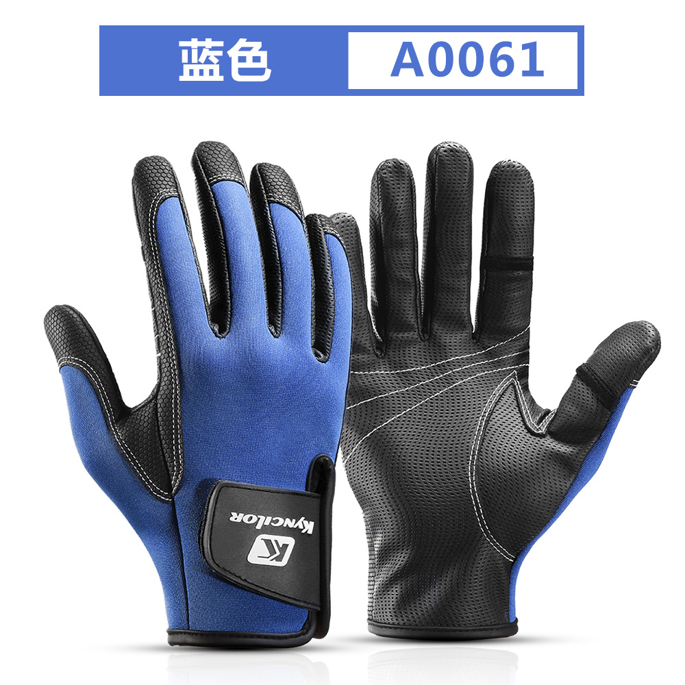 Guantes de pesca para exteriores Kyncilor con apertura para dos dedos, cuero PU, antideslizantes, compatibles con pantallas táctiles, resistentes a cortes, directamente del fabricante.